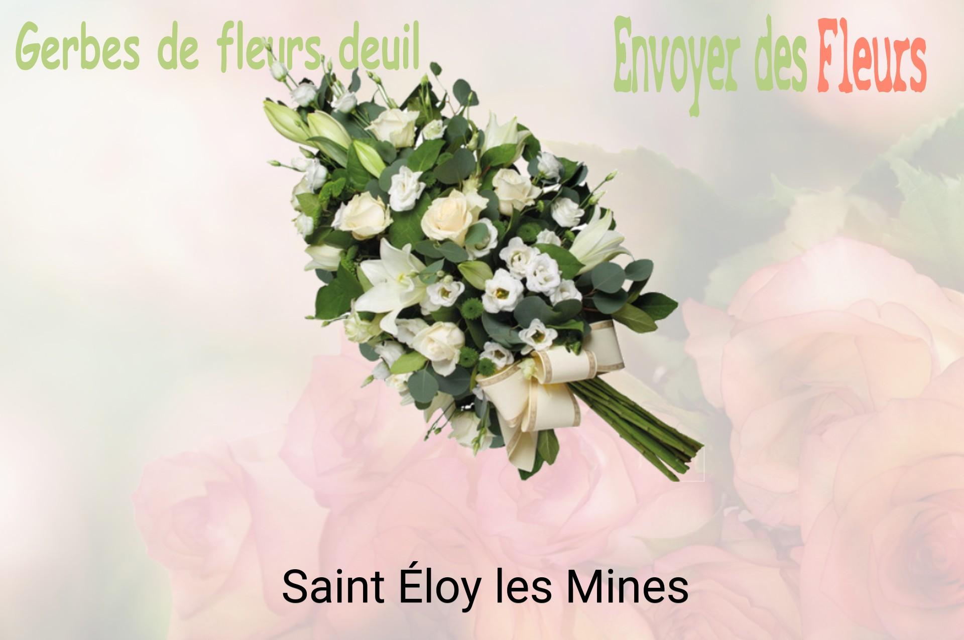 Gerbe de fleurs de deuil livrée à Saint-Éloy-les-Mines